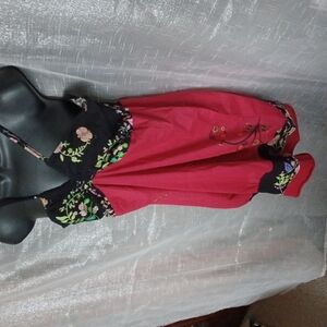 Coline Red/Black halter dress, L/XL, NWT